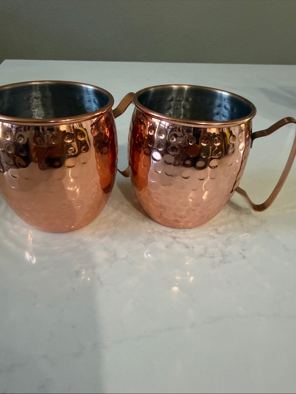 Hammered Copper Moscow Mule Mug - Set of 2